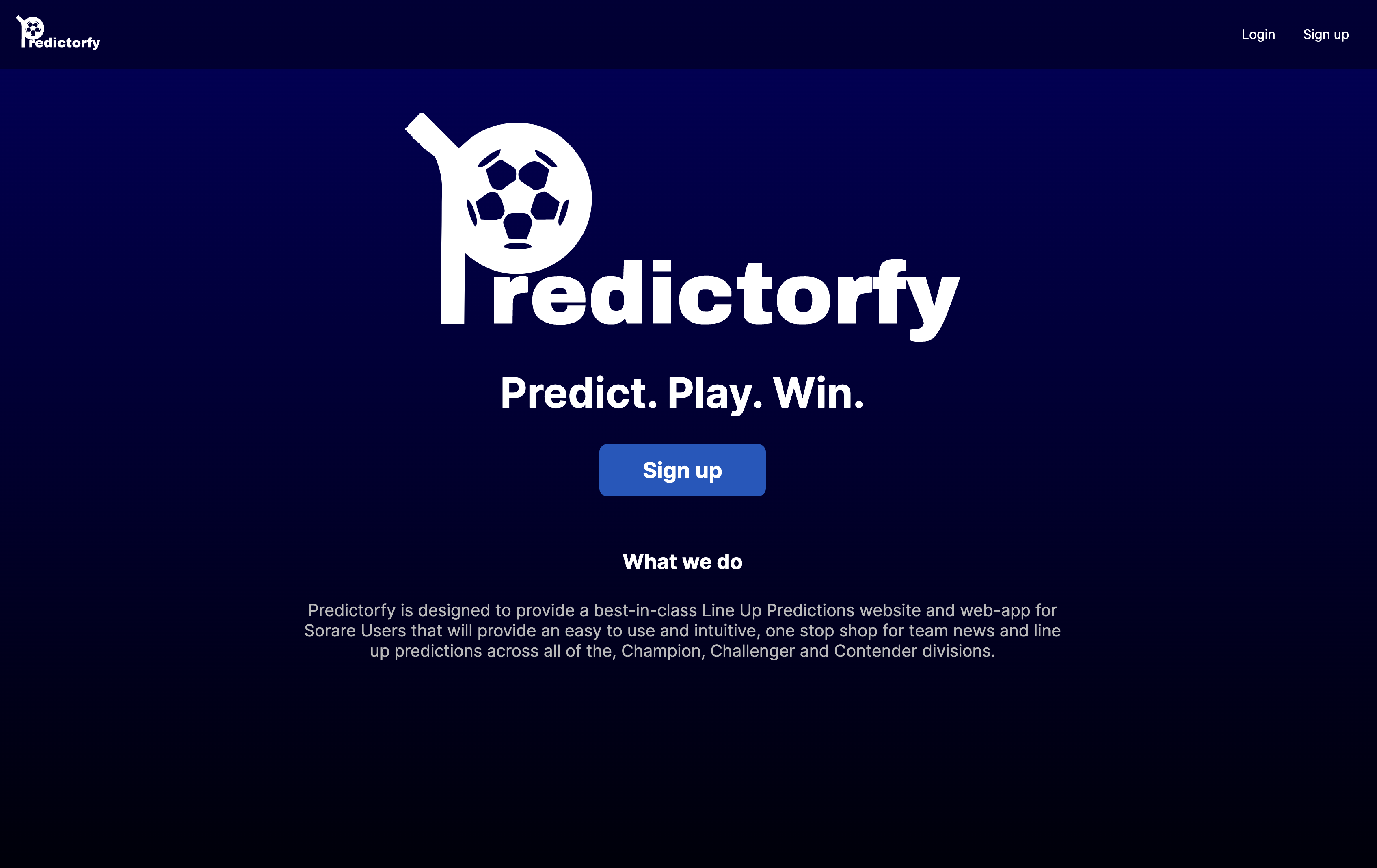 Image of predictorfy website
